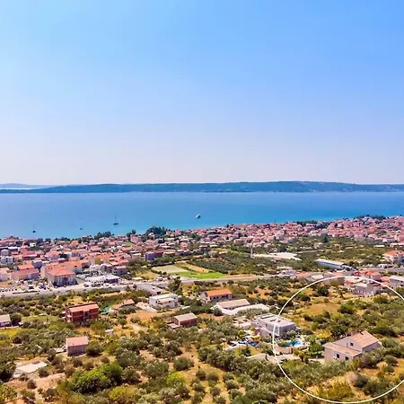 别墅 Paula With 7 Bedrooms, Heated 36sqm Private Pool, Jacuzzi, Gym And Sea Views Kaštela